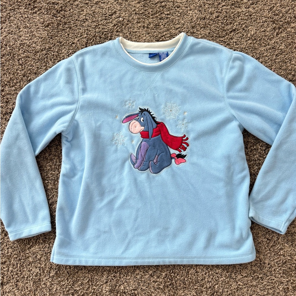 Vintage Light Blue Eeyore Fleece Sweatshirt
